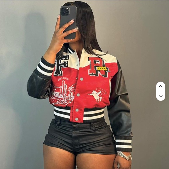 Red Varsity Jacket - Picture 1 of 5